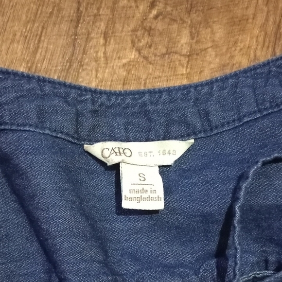 Cato Denim Blue Womens Casual Midi Dress Size Small - Picture 3 of 4